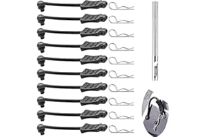 10PCS AllinRC RC Body Clips w/Pull Tabs 2.5mm Hole Puncher for Traxxas TRX4M Losi Mini-T 2.0 Mini JRX2 HyperGo H16GT H16DR 1/16 1/18 RC Car Truck Crawler Body Clips (1mm Rod Silver)