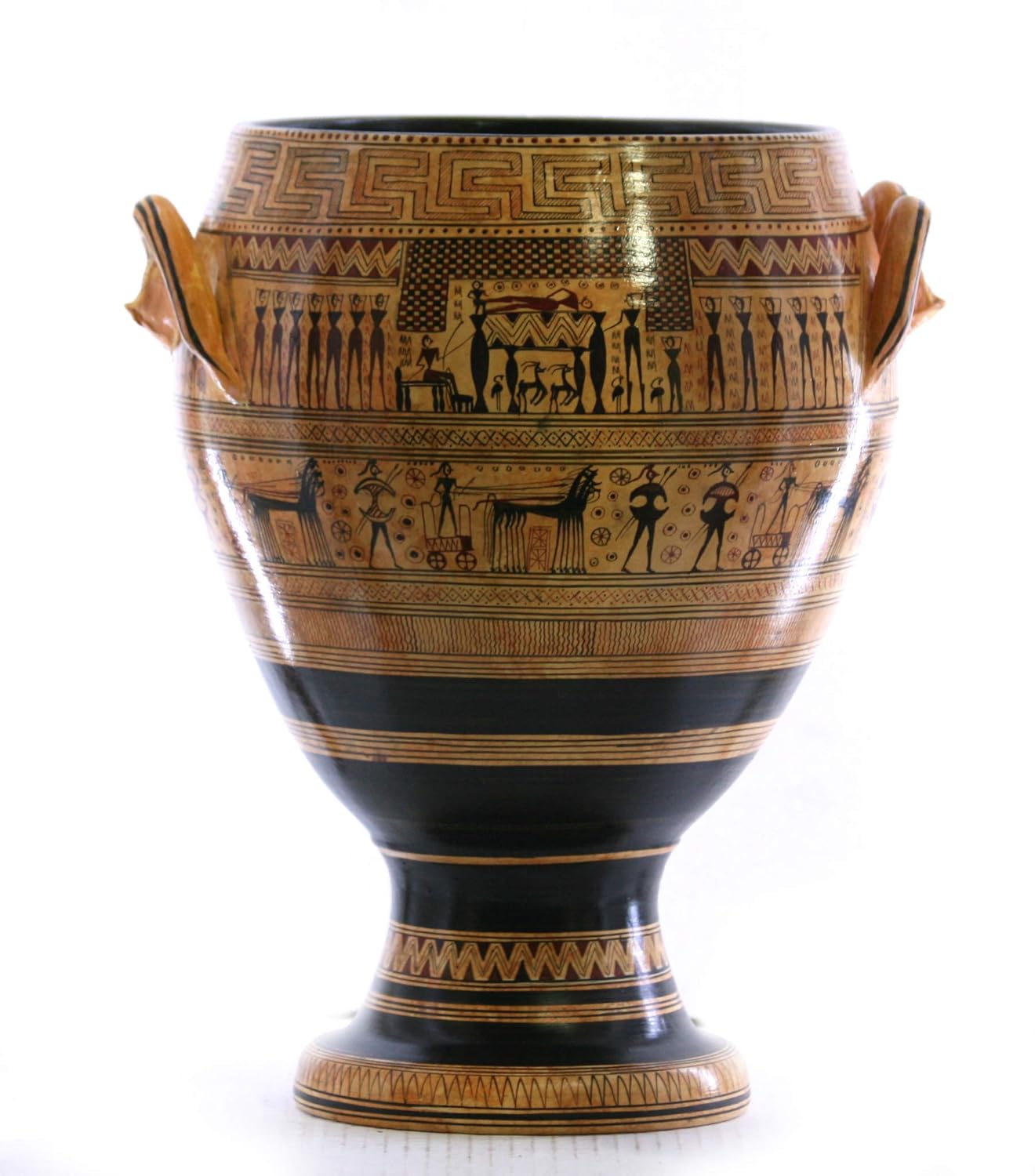 The Dipylon Krater Geometric Period Vase Ancient Greek Pottery