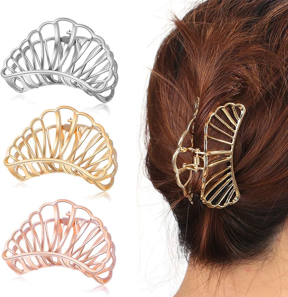 Pinzas de pelo grandes, pinzas de metal para el pelo, pinzas de pinza