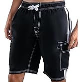 Kanu Surf Mens Barracuda Swim Trunks (Regular & Extended Sizes)