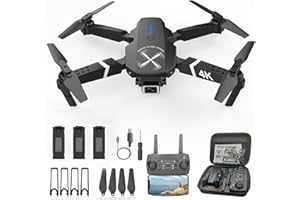 DRONE-CLONE XPERTS Falcon 4K Camera Drone EXTREME Pro Upgraded' 2024 Edition 4K UHD Camera Drone for Beginners Adults and Kids, Foldable FPV RC Quadcopter, Includes Carrying Case and 3 Batteries