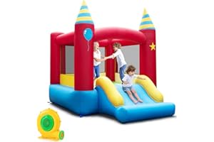 BOUNTECH Inflatable Bounce House, Bouncy House for Kids 3-10 Indoor Outdoor Family with Large Jumping Area, Slide, 480w Blower, Mini Bounce House for Toddler Boys Girls Birthday Backyard Party Gifts