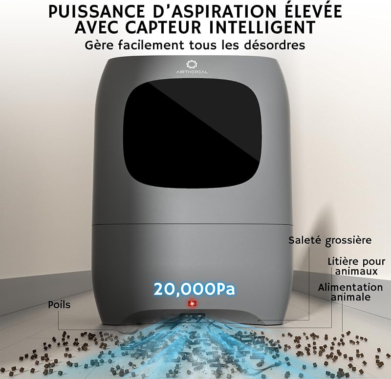Aspirateur Automatique T1 Gris 1500W H13 HEPA Animaux Cheveux — photo 6 sur 7