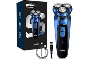 Sejoy Electric Razor for Men,Electric Shavers for Men,Face Shaver, Cordless Washable Rechargeable Shaving Machines,Pop Up Trimmer for Travel Home, LED Display,Fast Charging