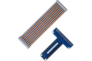 Sonew TType GPIO Extension Board with 40-Pin Ribbon Cable for 1B+, 2B, 3B - Easy Installation & Performance