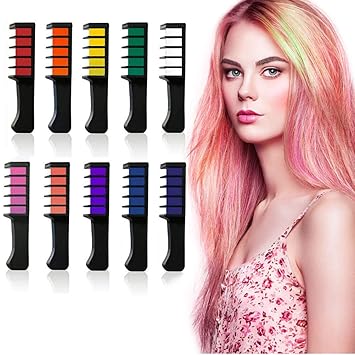 Lattcure Set Di 10 Mini Gessetti Per Capelli Con Guanti