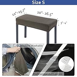 BUYUE Luxury Piano Bench Cover, (20"- 27") L x