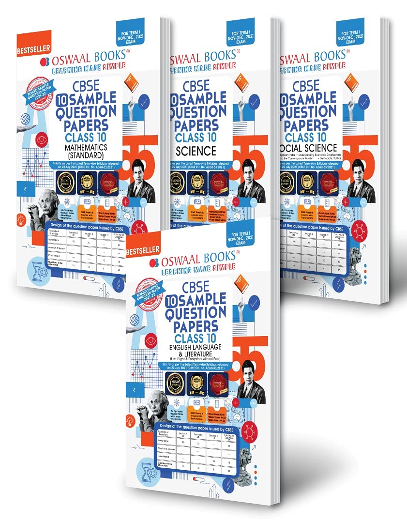 Oswaal CBSE Sample Question Paper Class 10 (Set of 4 Books) Science, Social Science, Mathematics Standard, English (For Term I Nov-Dec 2021 Exam) Oswaal CBSE Sample Question Paper Class 10 (Set of 4 Books) Science, Social Science, Mathematics Standard, English (For Term I Nov-Dec 2021 Exam)