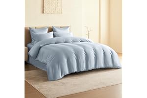 MULBERRY PARK SILKS Mulberry Park 100% Mulberry Silk Duvet Cover - Oeko-Tex Certified, Gentle on Hair and Skin, Zipper Closure - Full/Queen (92" x 96"), Steel Blue