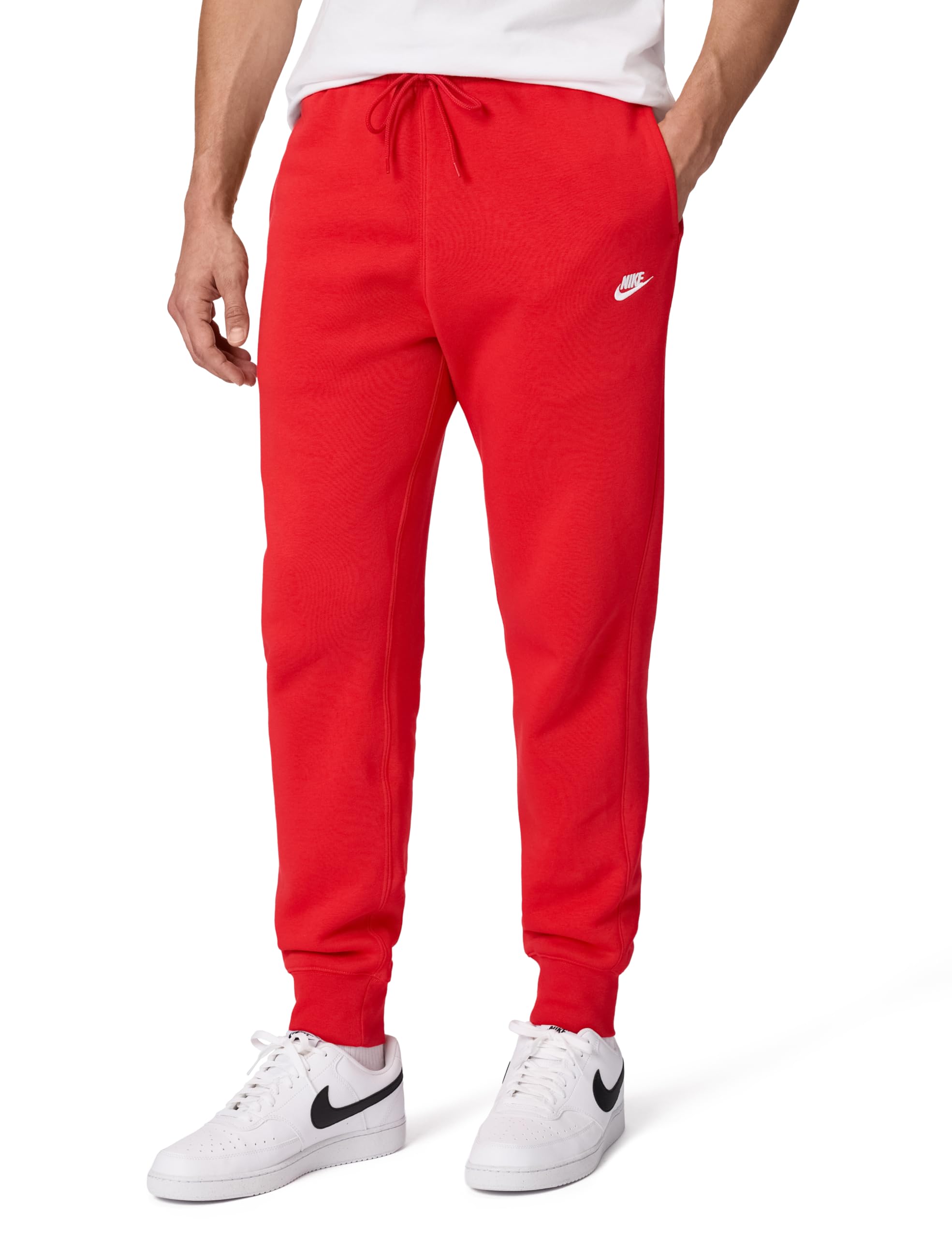 Nike Men’s Club Joggers, University Red/University Red/White, Medium