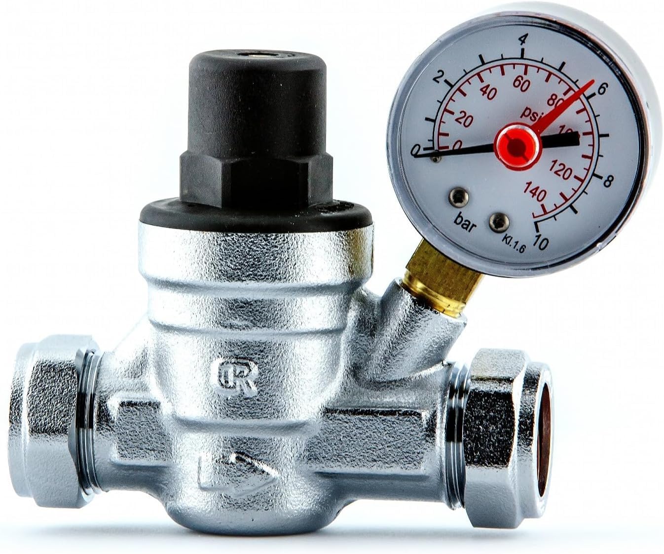 TEAM CONTROLS WATER PRESSURE REDUCING VALVE WITH GAUGE 15MM & 22MM FITTING REGULATING PRV