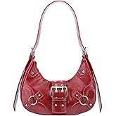 Verdusa Women's Y2k Purse Goth Handbag Studded PU Leather Clutch Handbag Boho Shoulder Bags