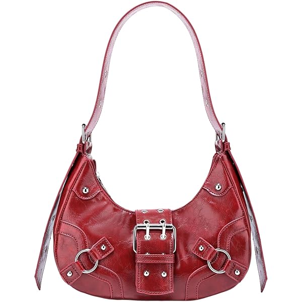 Slouchy PU Leather Hobo Bags Women Trendy Underarm Shoulder Bag Cute