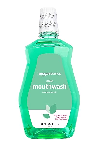 AMAZON BASICS FRESH BREATH MOUTHWASH, MINT, 50.7 OUNCE...