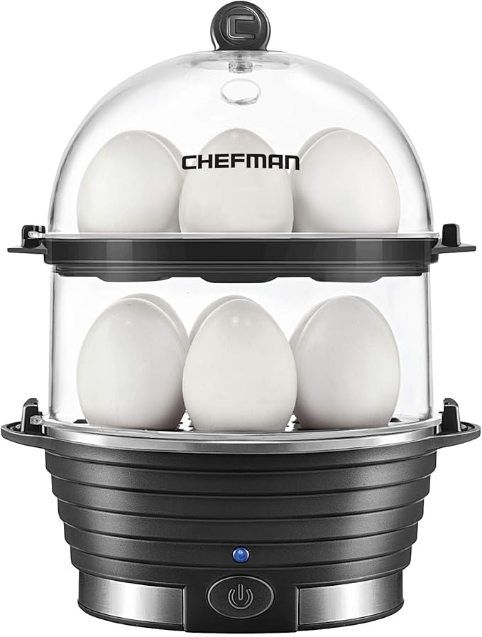 Chefman Electric Egg Cooker Boiler, Rapid Poacher, Food & Vegetable