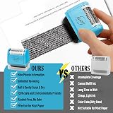 Miseyo Wide Identity Theft Protection Roller Stamp Set Blue (3 Refill Ink) view 7