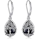ONEFINITY Sterling Silver Tree of Life Dangle Drop Earrings for Women and Girls - Christmas Gifts