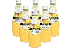 COCO NOTCH Coconut Milk Drink -Mango Flavor-10.14oz Coconut Milk Drink with Pulp – No Preservatives and Non-GMO – 6-Pack (Mango)