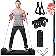 SQUATZ Apollo Board Mini: 150lb Resistance Smart Cable Machine, Functional Trainer for Full Body Workouts, Full Body Strength, Digital Home Gym Equipment with Free App Includes Accessories, Blue