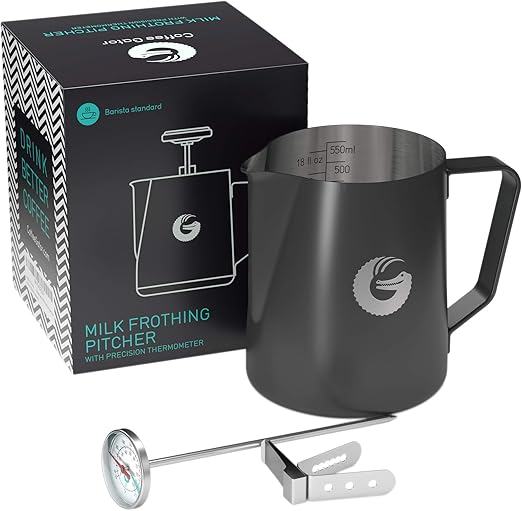 Coffee Gator Milk Frothing Pitcher Coated Stainless Steel Milk