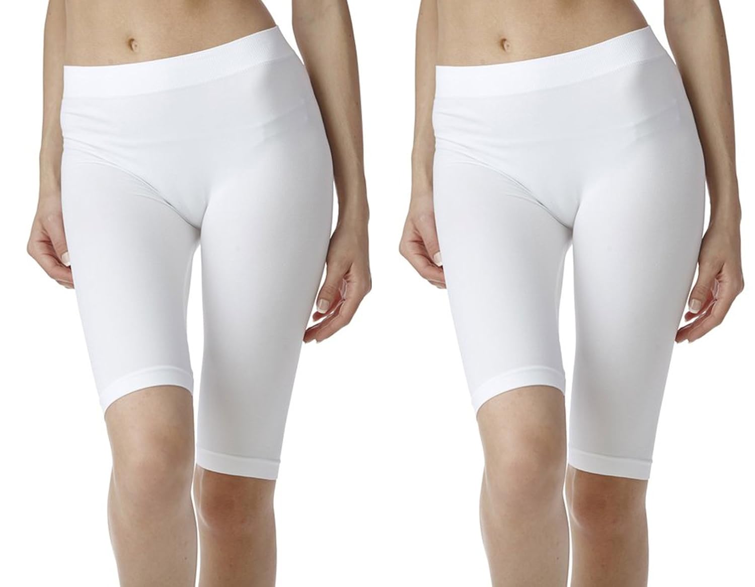 Buy Fashion Line Cotton Cycling Shorts for Women (White Pack of 2) at Amazon.in