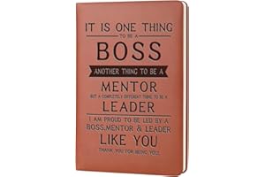 WHLBHG Boss Appreciation Gift Boss Day Gifts Boss Leather Journal Writing Notebook Best Boss Leader Mentor Gift from Employee Coworkers Farewell Gifts Notebook for Boss (Be a Boss)