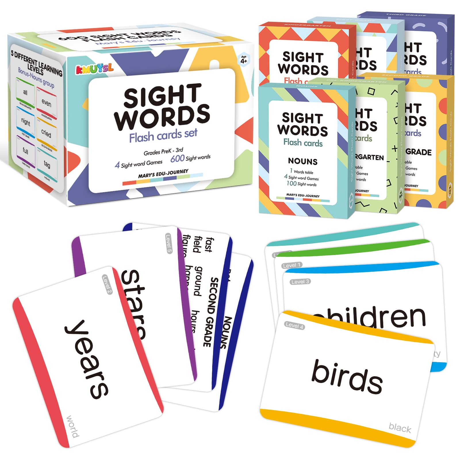 Mua KMUYSL 600 Sight Words Flash Cards with Dolch & Fry High-Frequency ...
