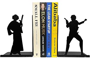 HeavenlyKraft Decorative Metal Bookend, Non Skid Book End, Book Stopper for Home/Office Decor/Shelves, 5.9 X 3.9 X 3.14 Inch 