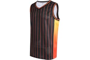 Pullonsy Men's Mesh Athletic Basketball Jersey V-Neck Hip Hop Sports Shirts Fans Tank Top