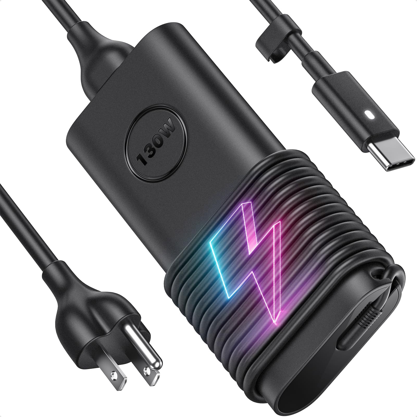 Photo 1 of 130W Laptop Charger USB C for Dell XPS 15 2-in-1 17 9575 9500 9510 9520 9530 9700 9710 9720 9730, Precision 5470 5480 5550 5560 5530 5570, Latitude, Type-C AC Adapter Fast Charger, LED,10F