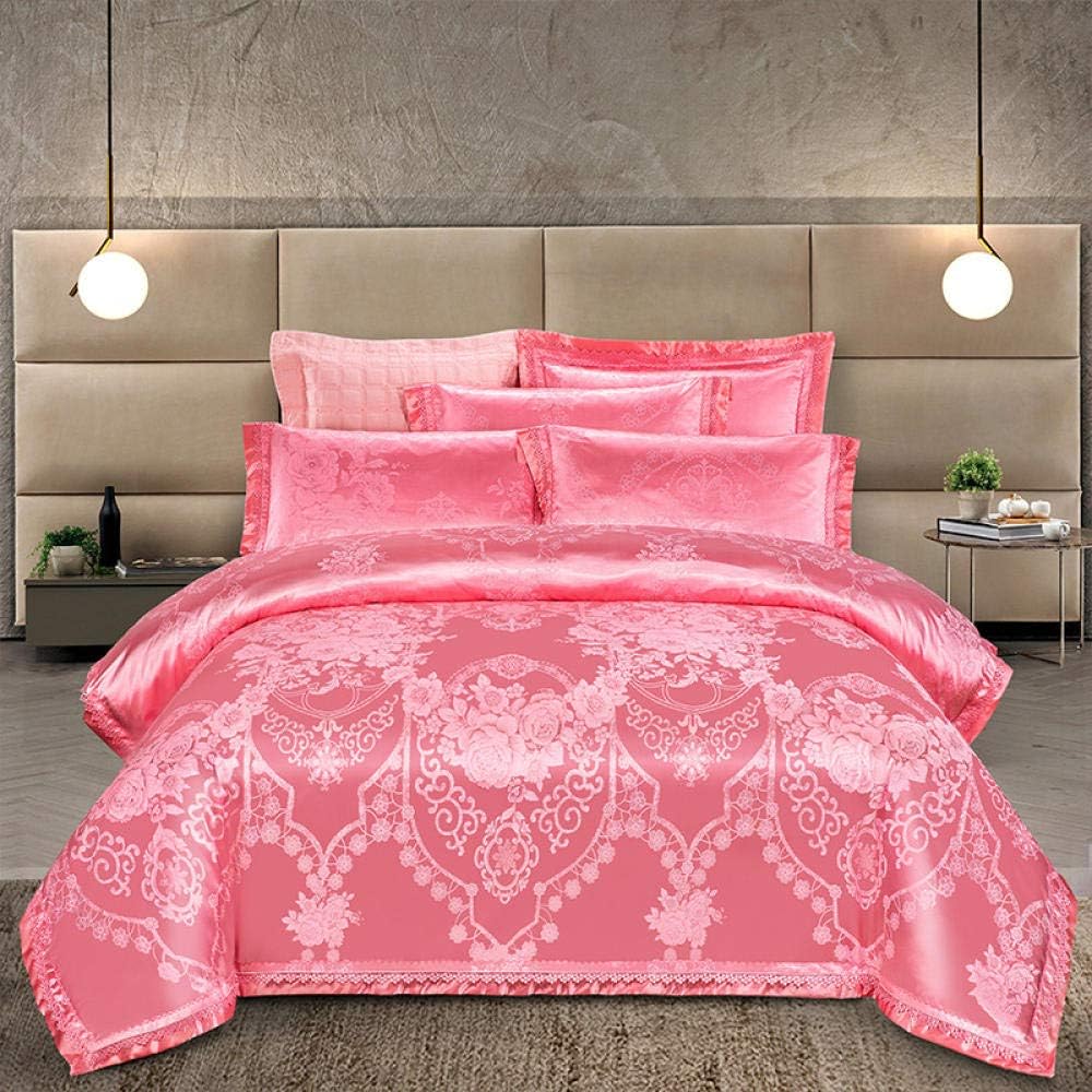 geek cook Bedding sets king size,Europeanstyle silk and cotton satin