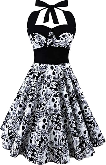 white halter cocktail dress