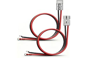 IZTOSS 2PCS 175A Anderson Connector Plug with 100cm(39.37 inch) 6AWG O-Ring Cable Battery Quick Connector Forklift Plug Wire Trailer Power Storage Power Harness Power Forklift Charging Connector