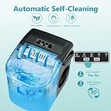 EUHOMY Ice Maker Countertop 9 Cubes in 6 Mins Self-Cleaning Black view 6