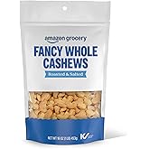 Amazon Grocery, Fancy Whole Cashews, Roasted &amp; Salted, 16 Oz (Previously Happy Belly, Packaging May Vary)