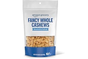 Amazon Grocery, Fancy Whole Cashews, Roasted & Salted, 16 Oz (Previously Happy Belly, Packaging May Vary)