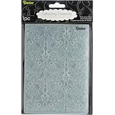 Darice 1217-63 Damask Embossing Folder, 5 by 7-Inch, 5" X 7", Clear