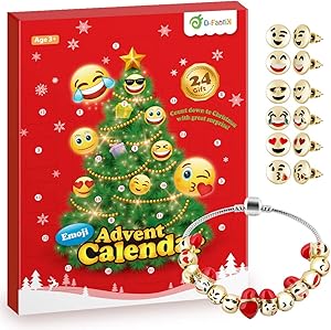 D-FantiX Girls Advent Calendar 2019, Charm Bracelet Advent Calendar DIY Jewelry Countdown to Christmas Advent Calendars for Kids Children Teen Women