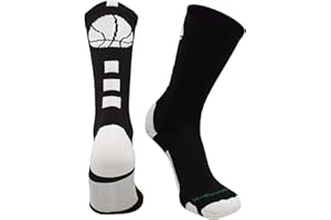 MADSPORTSSTUFF Basketball Socks for Boys Girls - Athletic Crew Socks - Youth and Adult Sizes