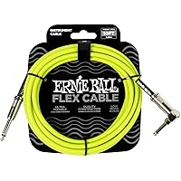 Ernie Ball Flex Instrument Cable Straight/Angle 10ft - Green (P06465)