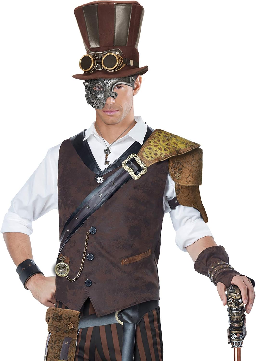 W WIDMANN MILANO Party Fashion, Steampunk Half-Face Mask for Adults Unisex Show, Festivals, Halloween, Carnival - Image 5