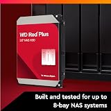 WD Red Plus 2TB NAS 3.5" Internal Hard Drive SATA 6Gb/s 5400 RPM CMR 64MB Cache view 3