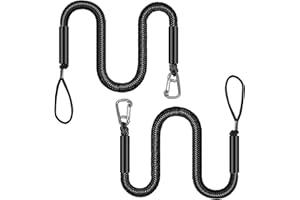 XUANNIAO Bungee Dock Line with Hook, Black Mooring Rope for Boat 4 ft 2 Pack