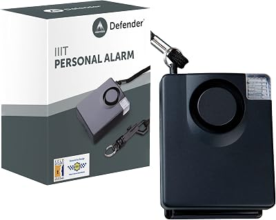 Defender IIIT Ultra Loud Personal Alarm 143dB Siren Strobe - Police Accredited