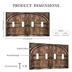 Xuejiaku Light Switch Cover Western Barn Door Brown