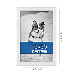 ArtToFrames 13x20 Inch White Picture Frame, This