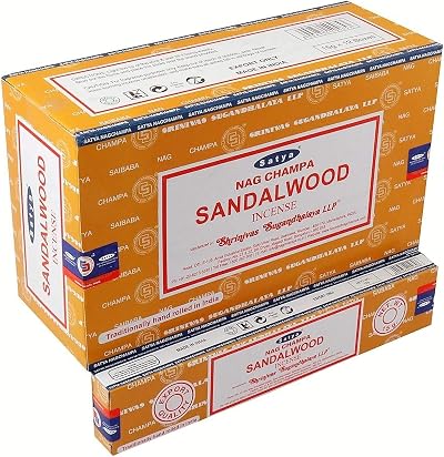 Satya Nag Champa Sandalwood Incense Sticks - 12 Packs - Made in India