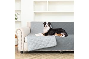 WVacFre Double-Sided Waterproof Dog Bed Cover Pet Blanket with Anti-Slip Back for Furniture Bed Couch Sofa Reversible (132x20