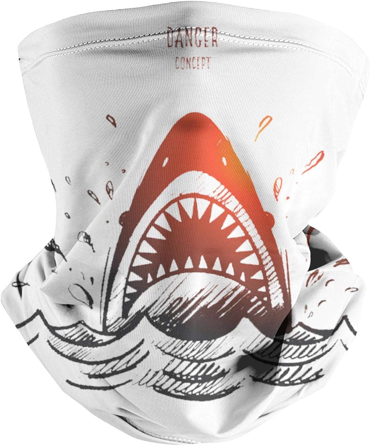 Pink Shark Girl Power Novelty Seamless Face Mask Bandana Headwear Neck Gaiter Balaclava for Dust Outdoor Sports