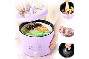 Luxmars Mini Electric Cooker Electric Hot Pot 2023 Small Household Multifunctional All in 1 Pot Versatile|Portable|1L Mini Ramen Cooker Pot Cooker for Steaming Frying Porridge Noodles Soup